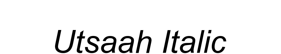 Utsaah Italic cкачати шрифт безкоштовно